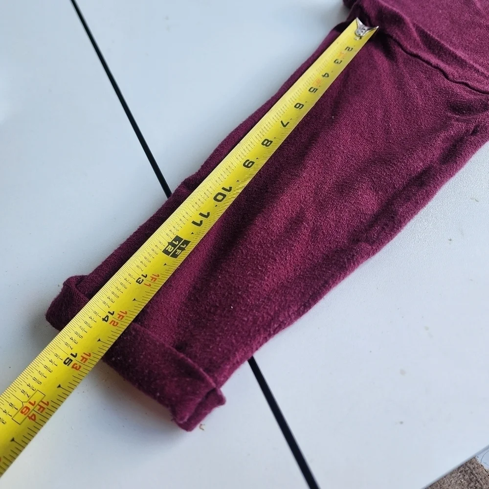 Free Assembly Kids Girls Burgundy Pullover Sweater Crop Top Long Sleeve M (7/8)